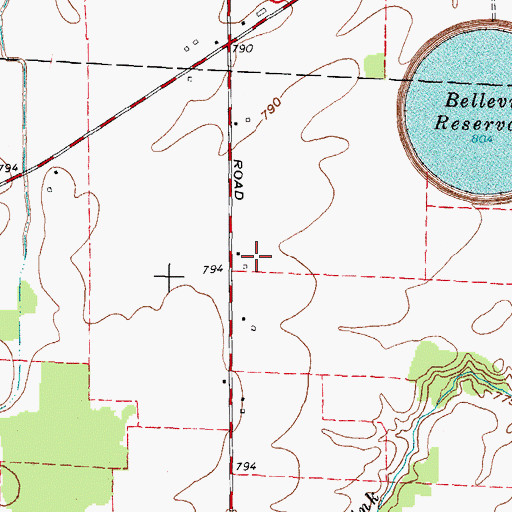 Topographic Map of Bores Farm, OH