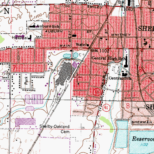 Topographic Map of Easterling Park, OH