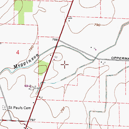 Topographic Map of Hickory Grove Farms, OH