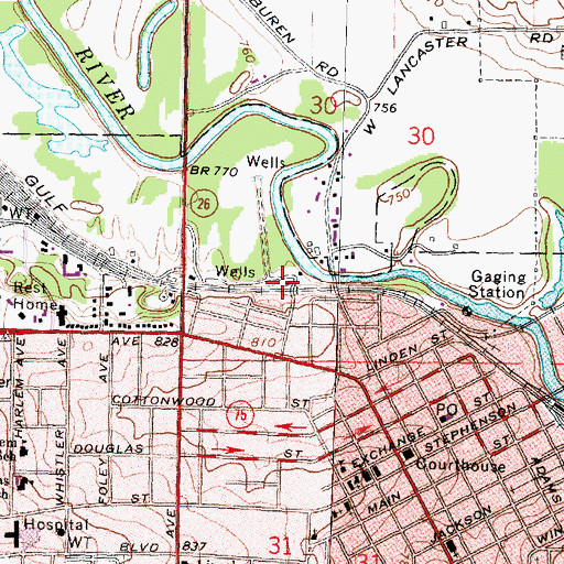 Topographic Map of Freeport Water Treatment Plant, IL
