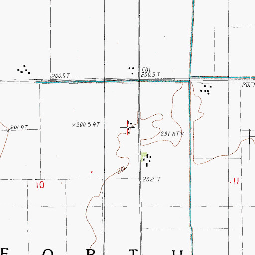 Topographic Map of Paradise Farms, IL