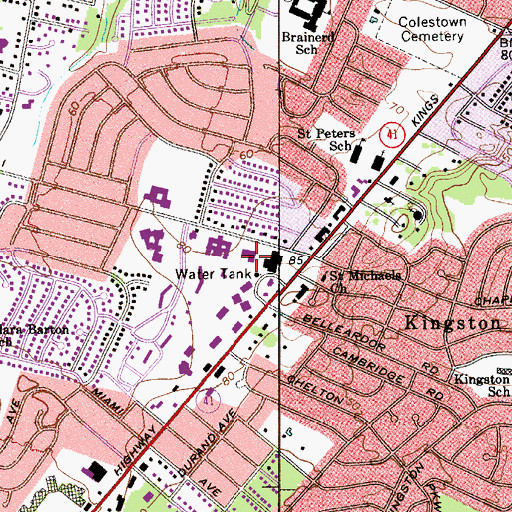 Topographic Map of Gesher House, NJ