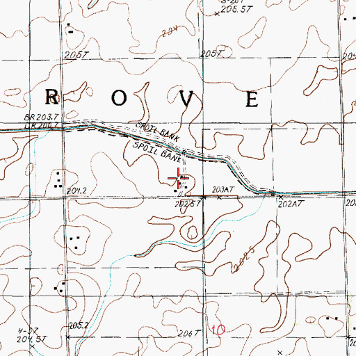 Topographic Map of Hopkins Farm, IL