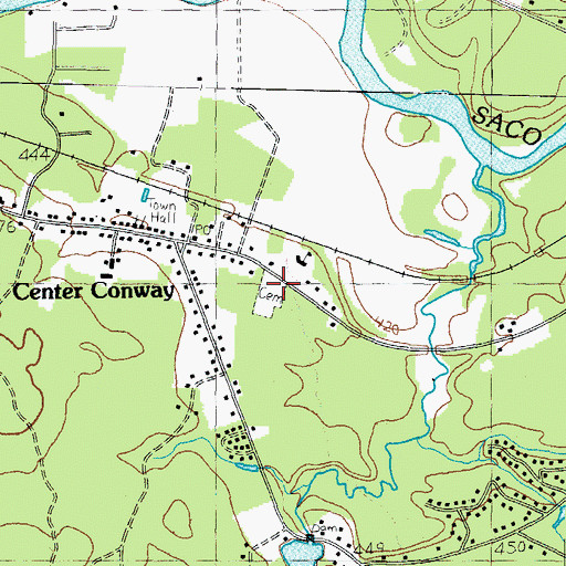 Topographic Map of Center Conway Cemetery, NH