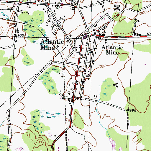 Topographic Map of Saints Sergius and Herman of Valaam Orthodox Church, MI