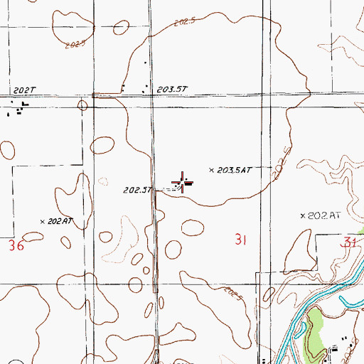 Topographic Map of Blue Ridge Farm, IL