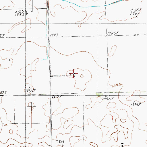 Topographic Map of Van Hoveln Farms, IL