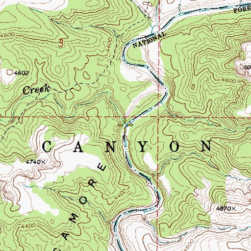 Topographic Map of Cedar Creek, AZ