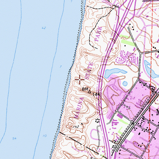 Topographic Map of Marina Dunes Natural Preserve, CA