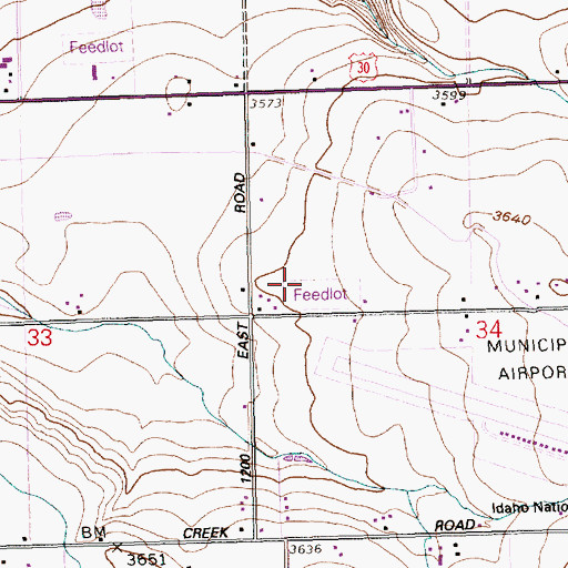 Topographic Map of Silva Dairy, ID