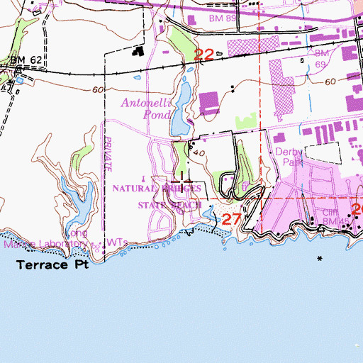 Topographic Map of Moore Creek Wetland Natural Preserve, CA