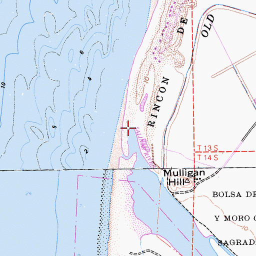 Topographic Map of Salinas River Mouth Natural Preserve, CA