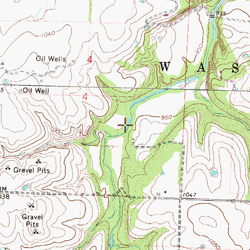 Topographic Map of Cedar Valley Reservoir, KS