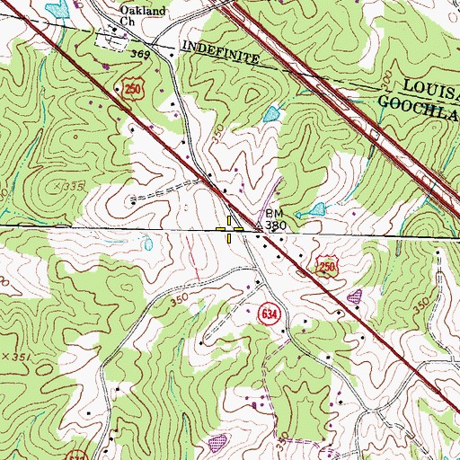 Topographic Map of Victory Christian Fellowship, VA