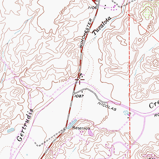 Topographic Map of Tucalota Creek, CA