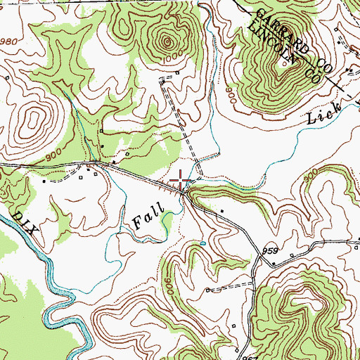 Topographic Map of Fall Lick (historical), KY