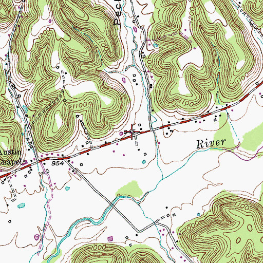 Topographic Map of Yocum (historical), KY
