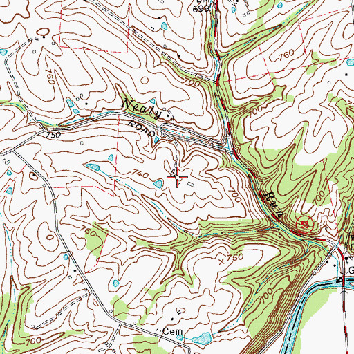 Topographic Map of Beech Fork (historical), KY