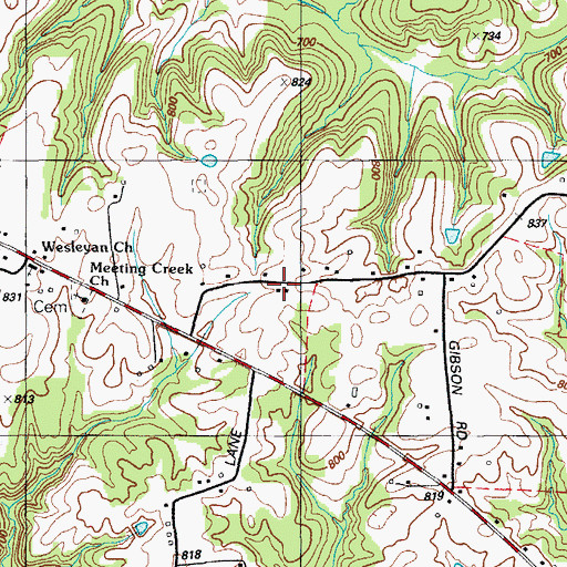 Topographic Map of Oak Ridge (historical), KY