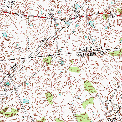 Topographic Map of Fisher Spring (historical), KY