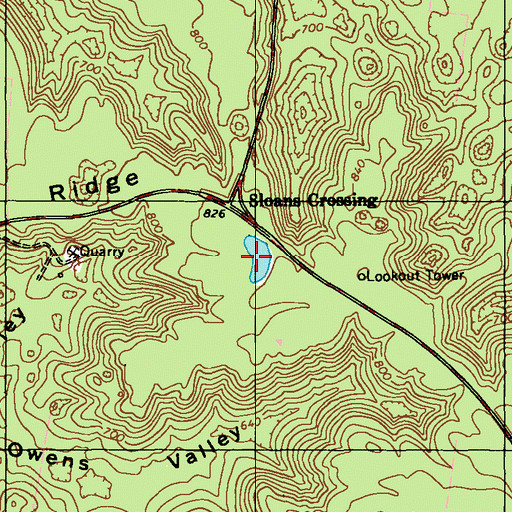 Topographic Map of Beaver Pond, KY