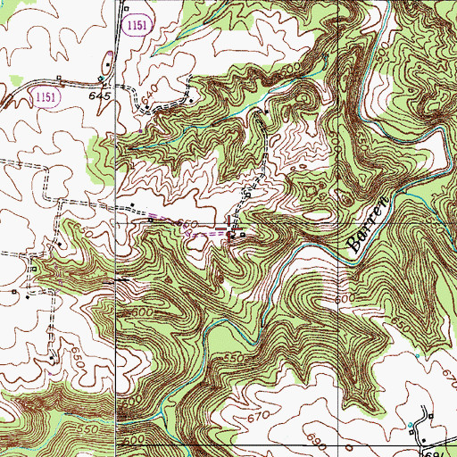 Topographic Map of Shed (historical), KY