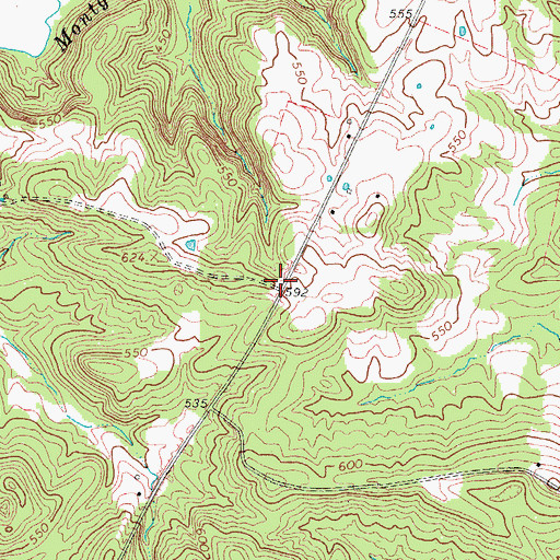 Topographic Map of Claxton Crossroads (historical), KY