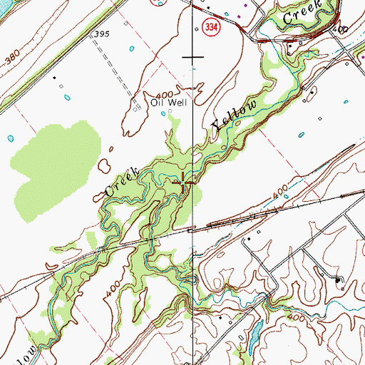 Topographic Map of Thrashers Creek, KY