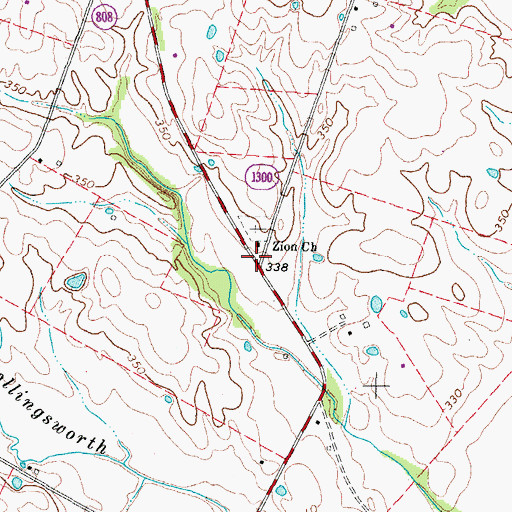 Topographic Map of Zion (historical), KY