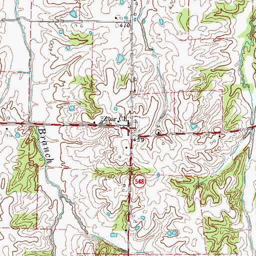 Topographic Map of Zoar (historical), KY