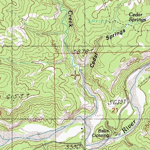 Topographic Map of Cedar Springs Canyon, AZ