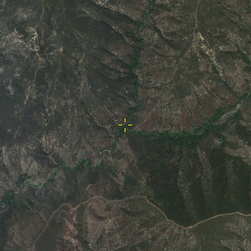 Aerial/Satellite Image of West Fork Ladd Canyon, CA