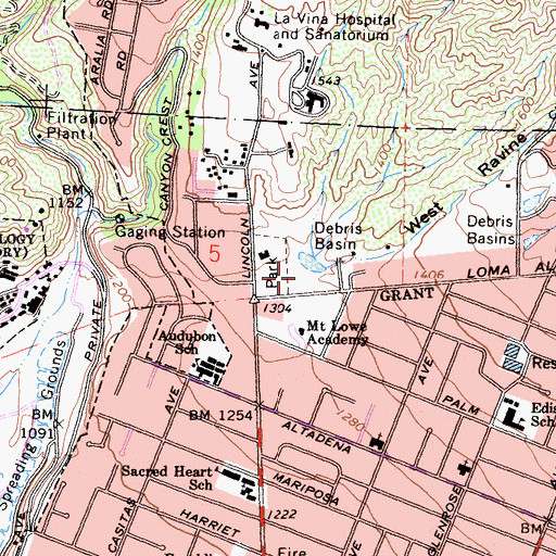 Topographic Map of West Ravine, CA