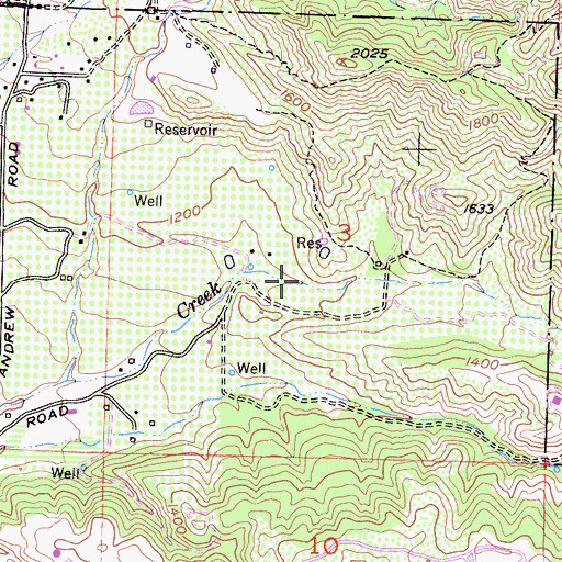 Topographic Map of Wilsie Canyon, CA
