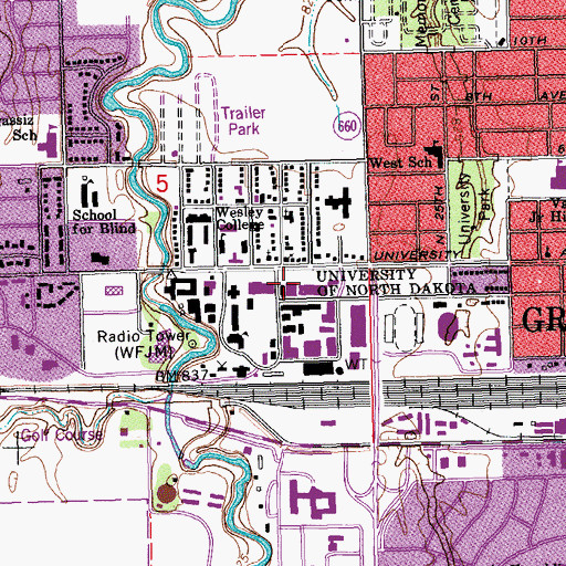 Topographic Map of Thormodsgard Law Library, ND