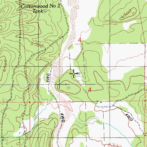 Topographic Map of Lee Summers Tank, AZ