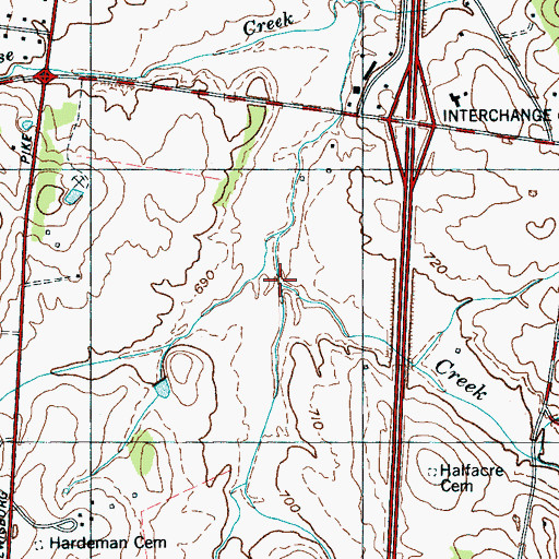 Topographic Map of Shuemate Branch, TN