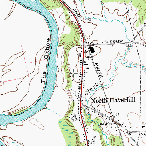 Topographic Map of North Haverhill Census Designated Place, NH