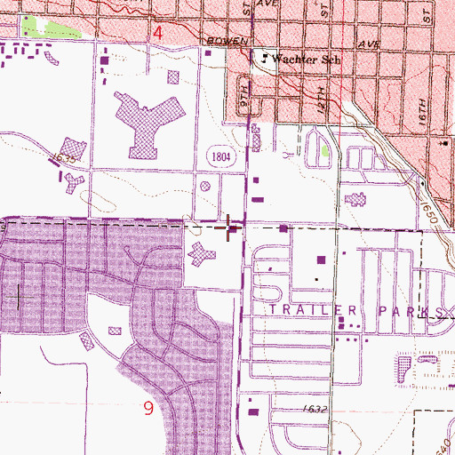 Topographic Map of Bismarck Fire Department Station 2, ND