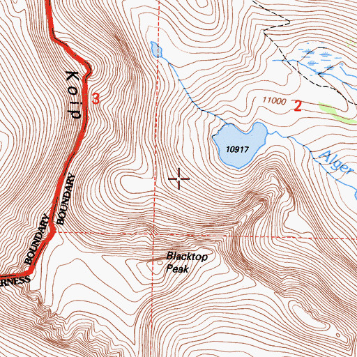 Topographic Map of Koip Peak Pass, CA