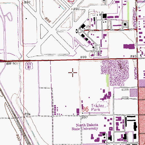 Topographic Map of Batcheller Technology Center, ND