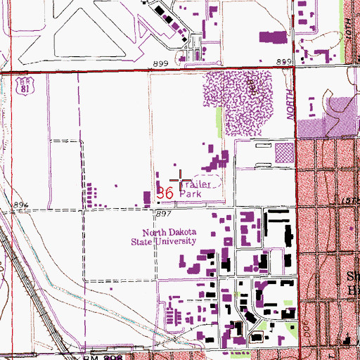 Topographic Map of Schlanser Running Track, ND