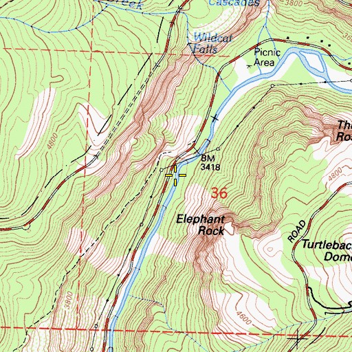 Topographic Map of The Gateway, CA