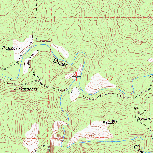 Topographic Map of Rube Creek, CA