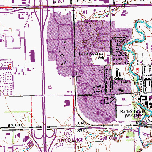 Topographic Map of Carleton Court/West Green 11 Apartments, ND