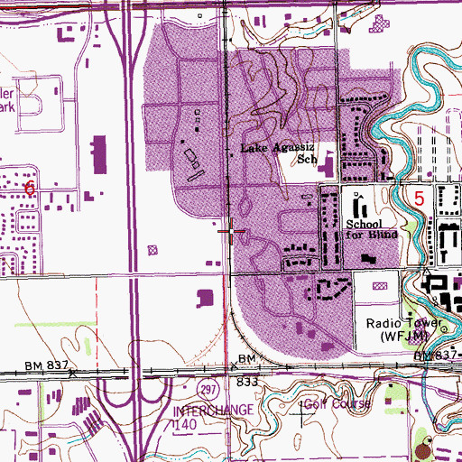 Topographic Map of Tulane Drive 23 and 24 Plex Apartments, ND
