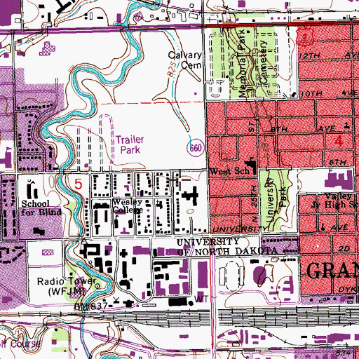 Topographic Map of Biomedical Research Facility, ND