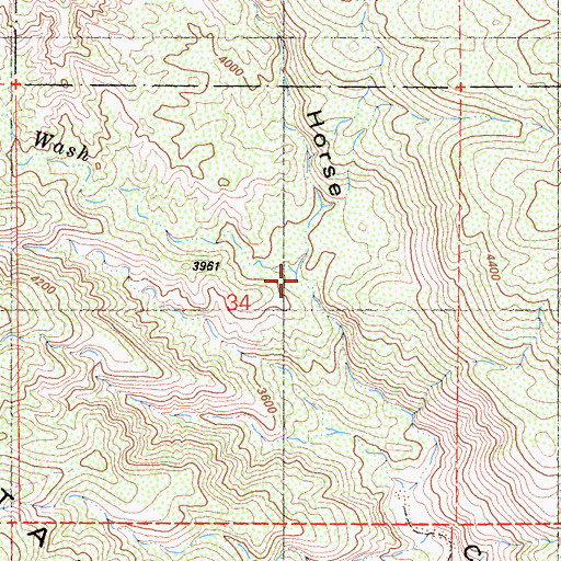 Topographic Map of Alkali Wash, CA