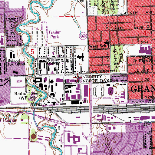Topographic Map of Swanson Hall, ND