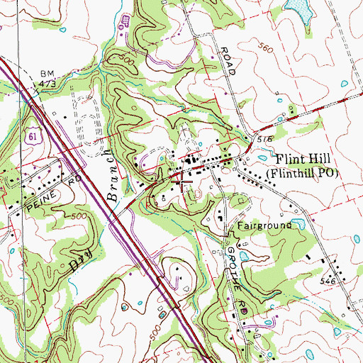 Topographic Map of Crossroads Creek, MO
